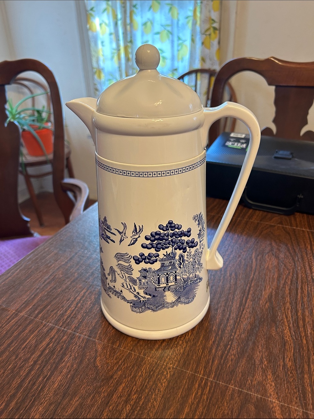Johnson Bros. By AK Das & Co. Blue & White Ceramic Pitcher w/Blue Willow design
